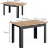 Esstisch Vicco Repose Anthrazit/Goldkraft Eiche 120-160 x Produktbild-Vorschau 2
