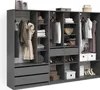 Armoire à vêtements Livinity Trento Anthracite Lot de 3, Voir les images du produit 1