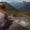 Klappbarer tragbarer Holzkohlegrill BBQ aus Stahl Garten Produktbild-Vorschau 2