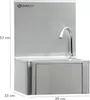 Lavabo in acciaio inox Mahlzeit con comando a ginocchio e Anteprima dell’immagine prodotto 3