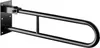 A black folding grab bar mounted on a wall. Produktbild-Vorschau