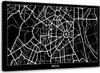 Leinwandbild delhi - stadtplan 90x60 cm Feeby grau wandbild Produktbild-Vorschau 1
