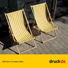 Chaise longue - rayée étroite - jaune - pliable - en bois Voir les images du produit 5