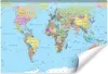 Muralo netkaná fyzikálna tapeta WORLD MAP pre kanceláriu Náhľad obrázku produktu 1