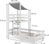 Vitalispa Hausbett Tom, 90x200 cm mit Schublade, Weiß Produktbild-Vorschau 3