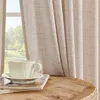 Rideaux aspect lin avec passants Voile Rideau fenêtre Beige Voir les images du produit 4