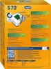 The back of a Swirl S70 vacuum cleaner bag packaging. Produktbild-Vorschau