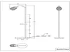Reality Leuchten stojací lampa BIDAR, 22x147 cm, černá Náhled obrázku produktu 4