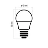 LED žárovka Classic Mini Globe / E27 / 4,1 W (32 W) / 350 lm / teplá bílá Náhled obrázku produktu