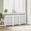 vidaXL Obloženie radiátora biele 205x21,5x83,5 cm materiál Náhľad obrázku produktu 2
