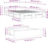 vidaXL Bettgestell mit Schubladen Weiß 140x200 cm Produktbild-Vorschau 8