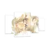 Bilder auf glas - 4 Teile - Kuss Paar Liebe - 160x90cm - Produktbild-Vorschau 1