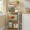A kitchen shelf with appliances and cookware, in a well-lit room. Náhled obrázku produktu