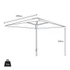 Parasol de jardin 2x2 Parasol en aluminium à mât moyen Voir les images du produit 4