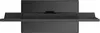 The back view of a black LED smart TV with a soundbar. Produktbild-Vorschau