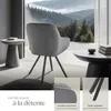 Chaise pivotante avec accoudoirs Snug en velours, Voir les images du produit 4