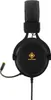 A black gaming headset with a gold logo on a white background. Produktbild-Vorschau