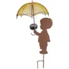 abc HOME | Gartenstecker Junge mit Regenschirm | LED´s | Produktbild-Vorschau 2