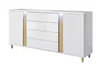 Wandschrank Marco 6 Wohnzimmermöbel Set + Led (Weiss/Holz) Produktbild-Vorschau 3