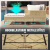 COSTWAY Gartenliege wetterfest für 2 Personen, Polyrattan Produktbild-Vorschau 5