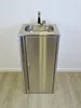 A stainless steel sink with a cabinet and faucet is shown against a plain white wall and wooden floor. Podgląd zdjęcia produktu