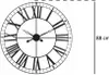 Retro-Hängeuhr mit römischen Ziffern, Metallzifferblatt Produktbild-Vorschau 3