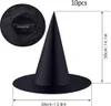 10er Pack Hexenhut Schwarz Halloween Party Hš¹te Kostš¹m Produktbild-Vorschau 2