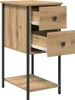 vidaXL Nočný stolík dub ručne vyrobený 32 x 42 x 70 cm Náhľad obrázku produktu 1