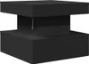 vidaXL Table basse avec lampes LED Noir 50x50x40 cm Voir les images du produit 5