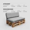 Set de coussins pour palettes / coussins d'assise gris Voir les images du produit 3
