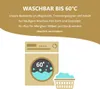 A graphic illustrating the washability of a duvet, showing a washing machine with a 60°C setting and a laundry basket. Produktbild-Vorschau