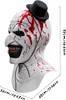 Weiße Clownmaske Horror-Kostüm Terrifier Schrecklich Produktbild-Vorschau 3