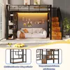 Lit superposé avec éclairage LED intégré, structure en fer, Voir les images du produit 3
