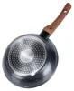 The underside of a frying pan with a wooden handle. Produktbild-Vorschau