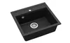 Helika® Granitspüle QUADRO 56 x 51 cm in Schwarz inkl.  Produktbild-Vorschau 2