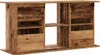 A wooden aquarium stand with multiple shelves and compartments. Produktbild-Vorschau