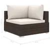 11-tlg. Garten-Lounge-Set mit Auflagen Poly Rattan Braun Produktbild-Vorschau 9
