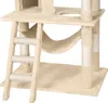 A beige cat tree with a hammock and ladder. Náhled obrázku produktu