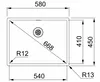 Puszka Franke, BXX 210/110-54, zawór przyciskowy, 580 x 450 Podgląd zdjęcia produktu 2