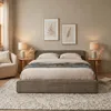 Polsterbett CURSIO mit Lattenrost 140x200, Taupe – Bett mit Produktbild-Vorschau 2