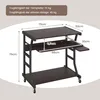 COSTWAY Schreibtisch mit Rollen, Tastaturablage, Produktbild-Vorschau 7