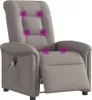 vidaXL Massagesessel Elektrisch Taupe Stoff Produktbild-Vorschau 2
