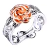 Vintage-Fingerring für Damen, zweifarbig, Blumenband, Produktbild-Vorschau 8