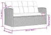 vidaXL 6-tlg. Garten-Sofagarnitur mit Auflagen Poly Rattan Produktbild-Vorschau 6