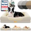 ELONEO Letto ortopedico per cani, taglia M - Crema Anteprima dell’immagine prodotto 1