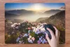 MuchoWow® Schreibtischunterlage Blumenwiese - Sonne - Berge Produktbild-Vorschau 3