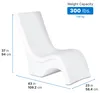 Step2 Vero Tall Hoher Pool Stuhl aus Kunststoff in Weiß | Produktbild-Vorschau 4