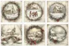 Set di carta di riso - bambini, Natale, paesaggio invernale Anteprima dell’immagine prodotto 1