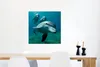 MuchoWow® Poster Wasser - Delphin - Blau 50x50 cm - Produktbild-Vorschau 5