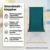 Mucola sedia da spiaggia pieghevole sedia a sdraio in legno Anteprima dell’immagine prodotto 11